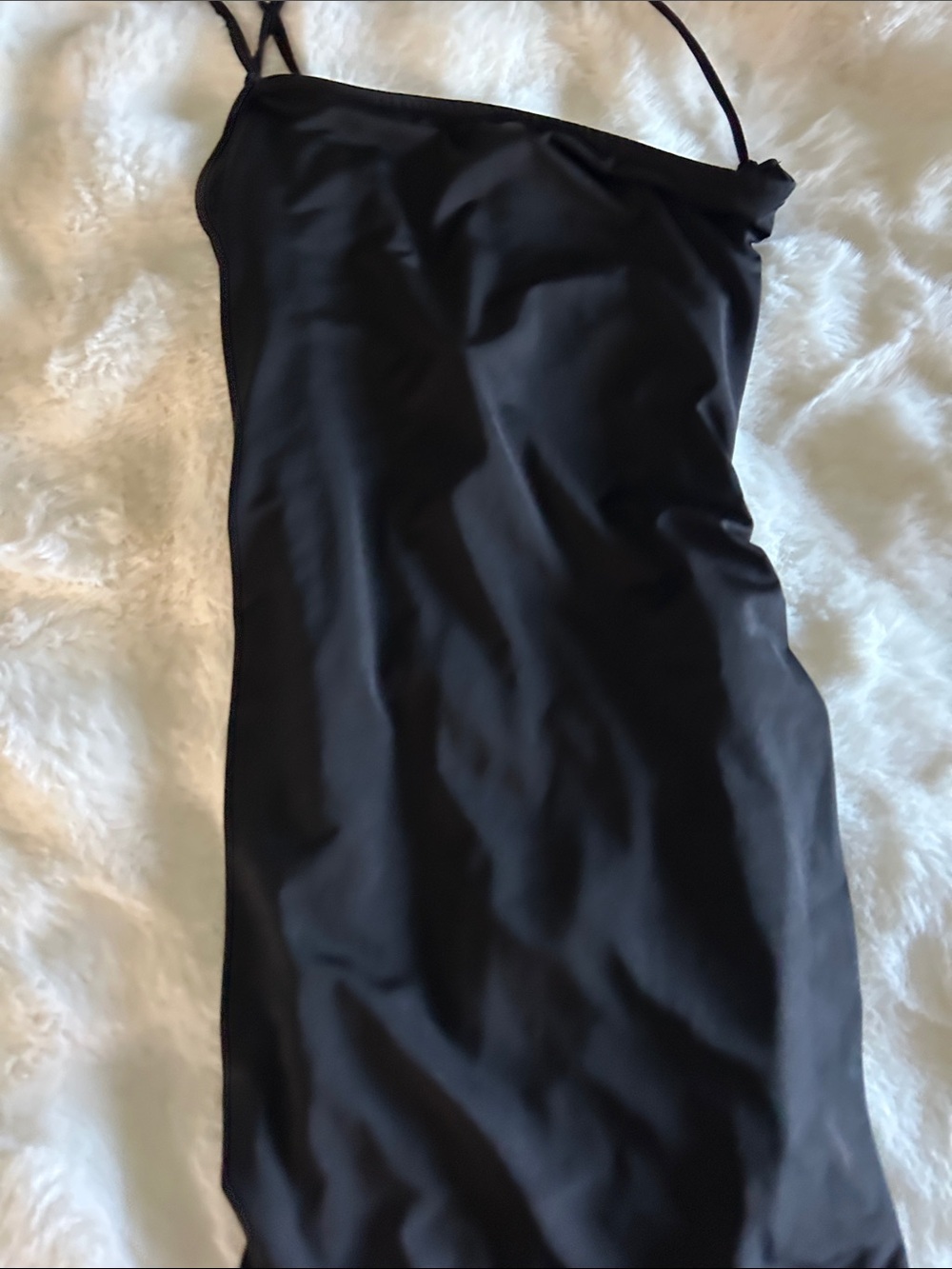 Windsor Black Spaghetti-Strap Mini Dress - Picture 3 of 7